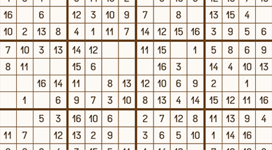 Sudoku 16x16